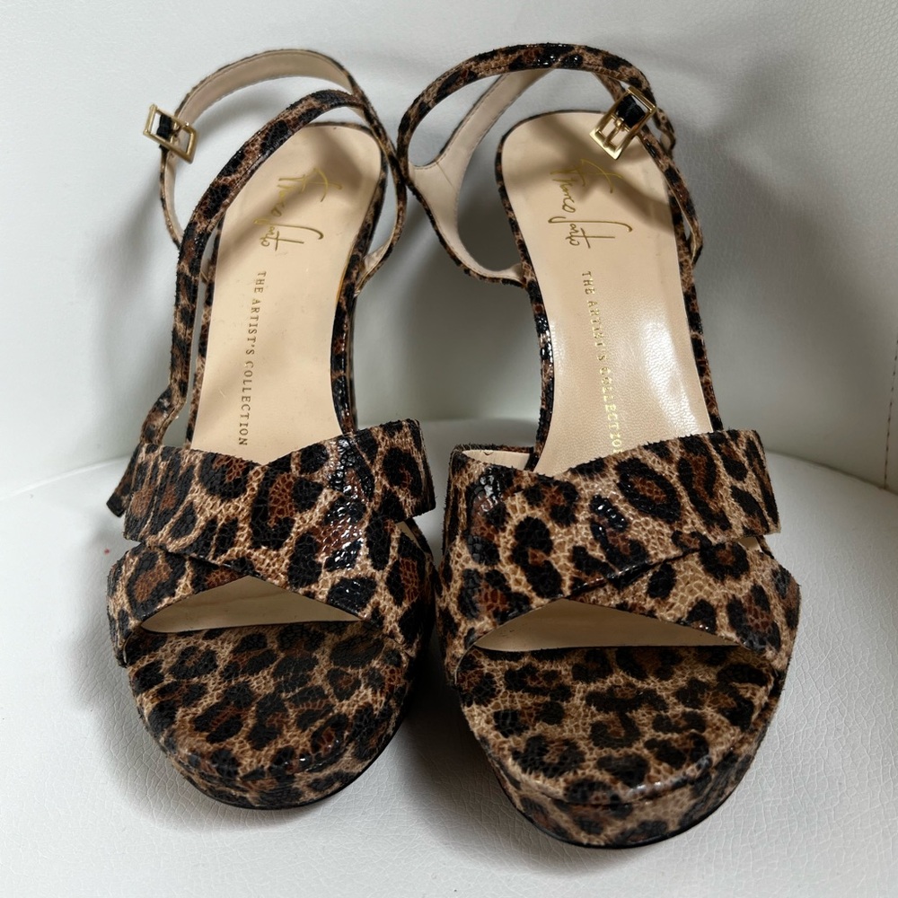 Franco Sarto Leopard Print Platform Sandals
